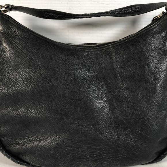 Nina Ricci Womens Sac Hobo Shoulder Handbag Navy Leather Vintage Detail Italy - Picture 2 of 7